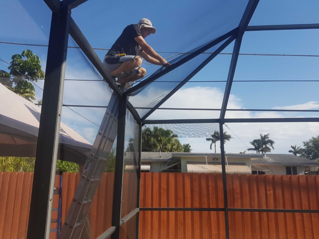 Patio screen enclosure repair Miami